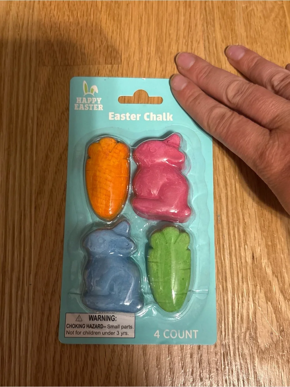 Colored Bunny & Carrot Chalk Set - Pink, Orange, Blue, Green NEW Easter